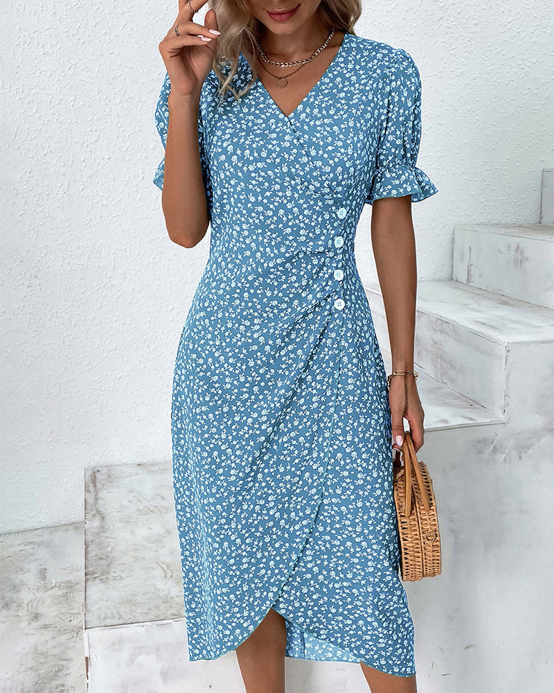 Lotte | Women's V-Neck Flower Maxi Dress