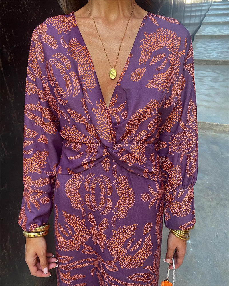 Elegant Printed Maxi Dress | Boho Chic Style