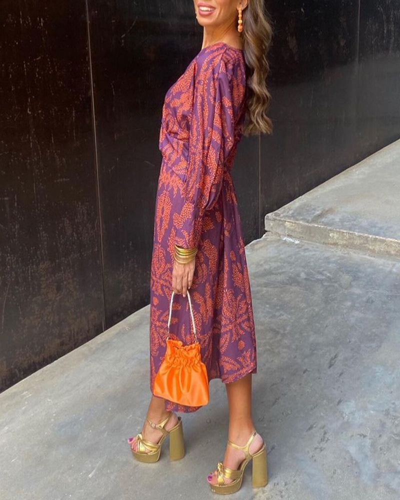 Elegant Printed Maxi Dress | Boho Chic Style