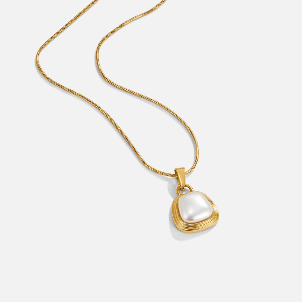 Ivory Pearl Pendant Necklace - SANTORINI