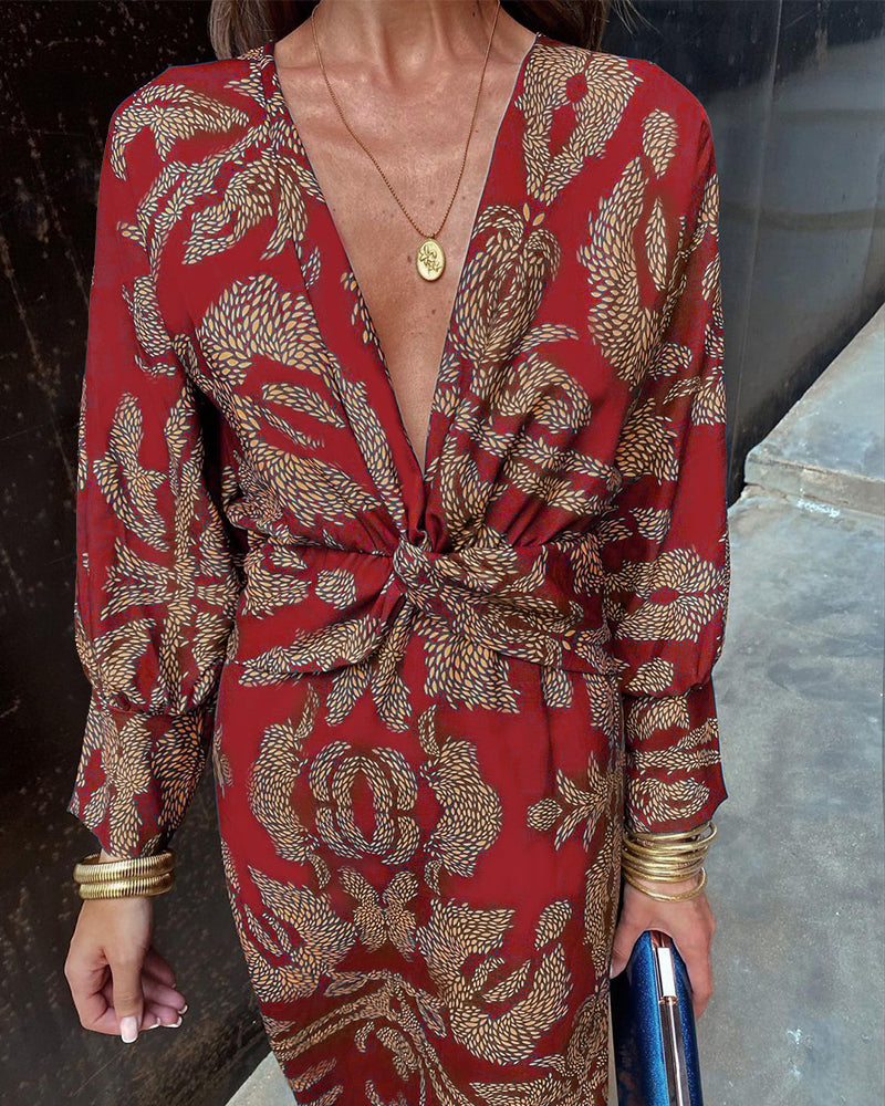Elegant Printed Maxi Dress | Boho Chic Style