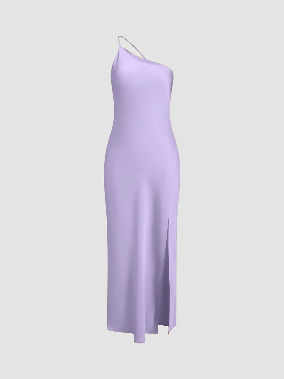 Women's Satin Maxi Dress with Back Splits