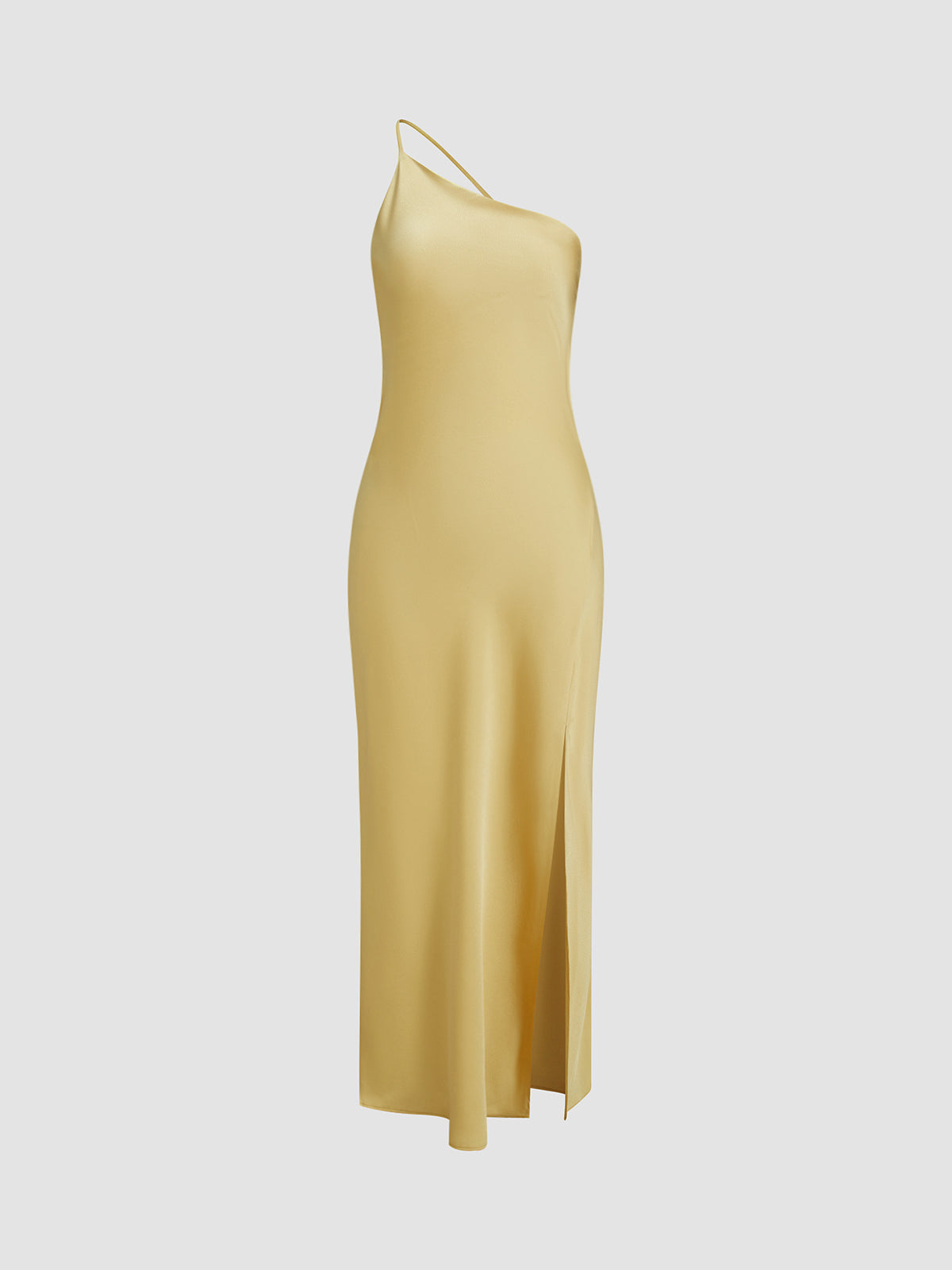 Women's Satin Maxi Dress with Back Splits