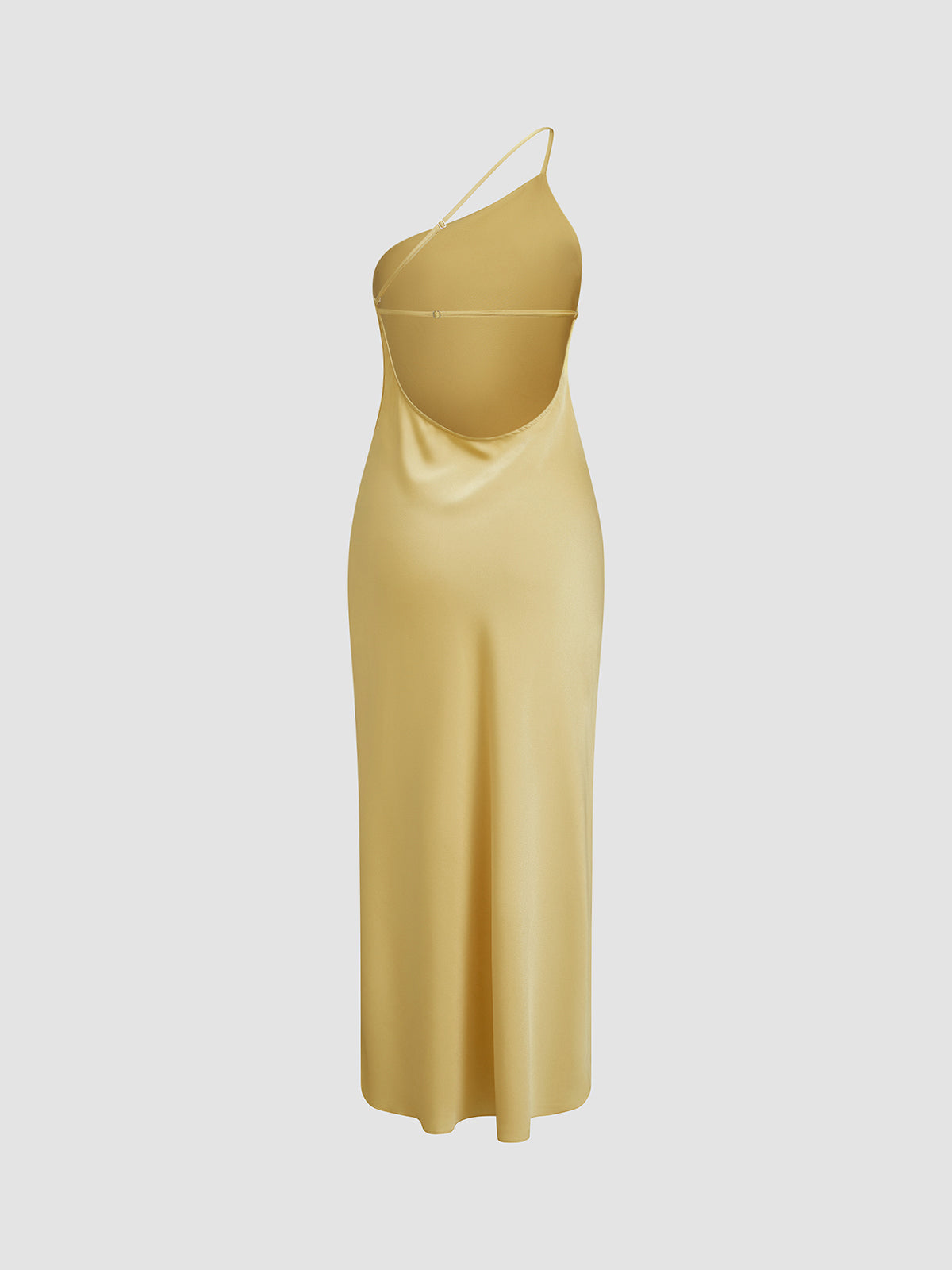 Women's Satin Maxi Dress with Back Splits