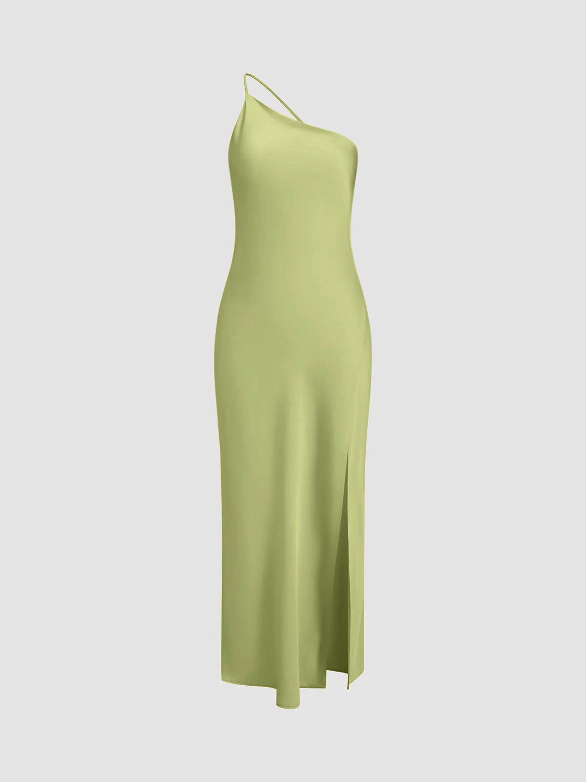 Women's Satin Maxi Dress with Back Splits