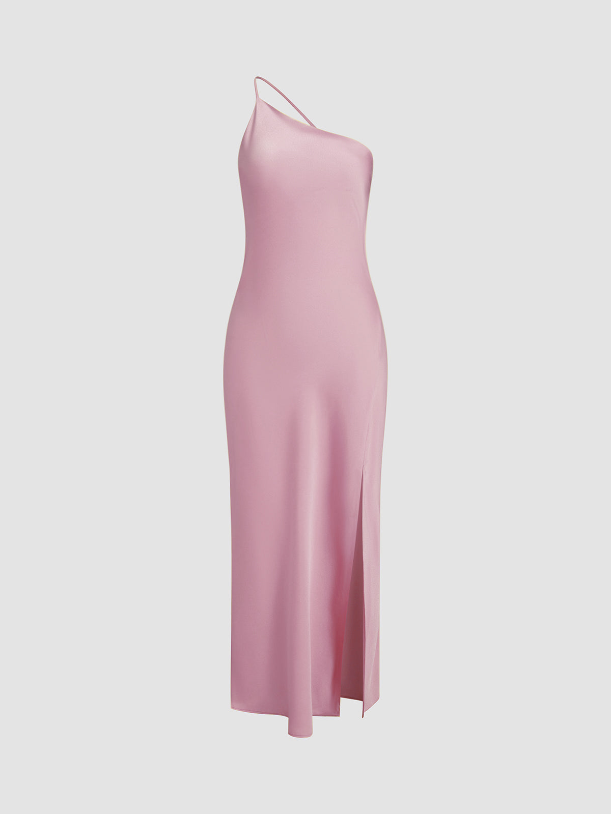 Women's Satin Maxi Dress with Back Splits