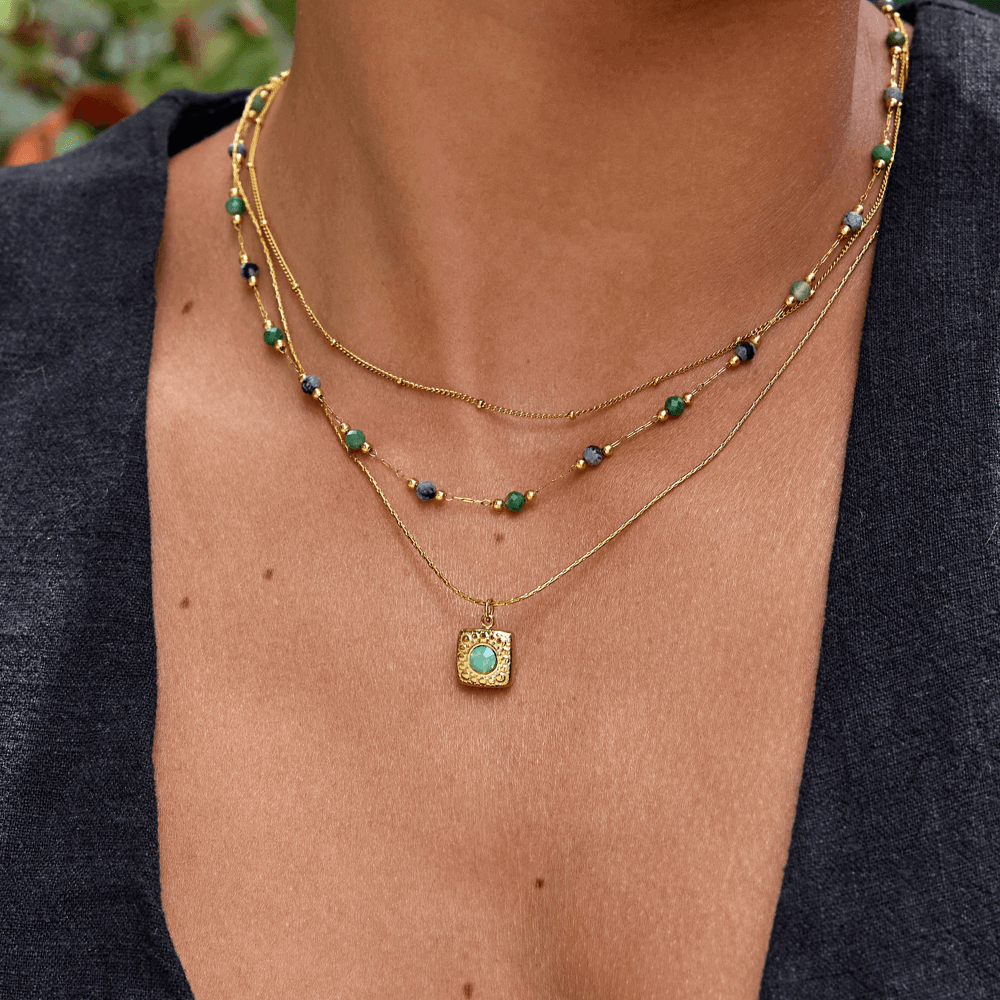 Lara Vintage Gold Necklace - SANTORINI