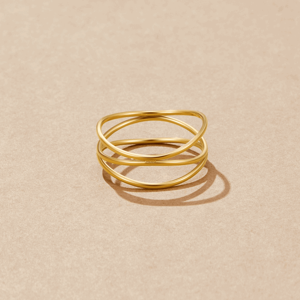 Gold Infinity Loop Ring - SANTORINI