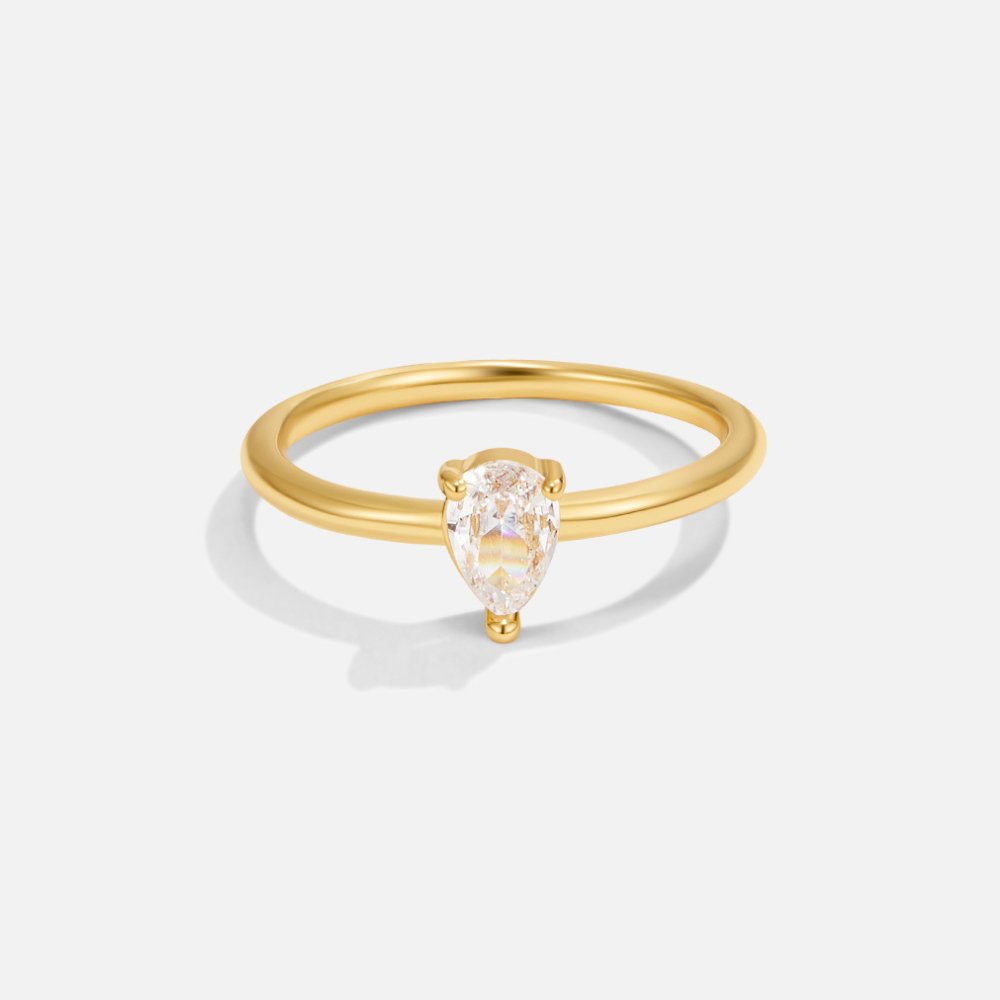 Birthstone Teardrop Ring