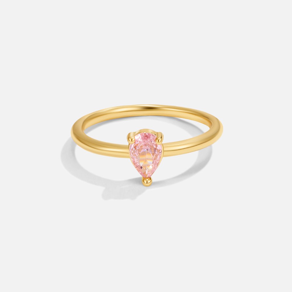 Birthstone Teardrop Ring