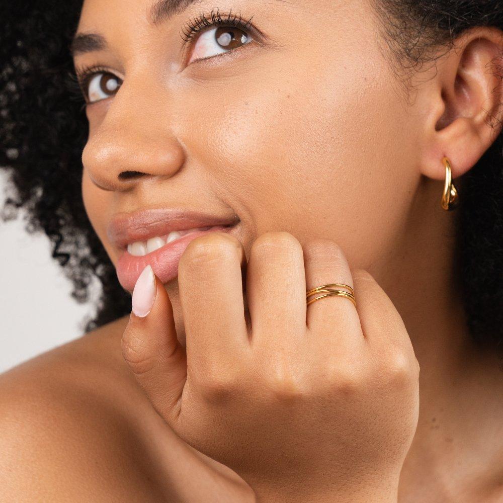 Gold Infinity Loop Ring - SANTORINI
