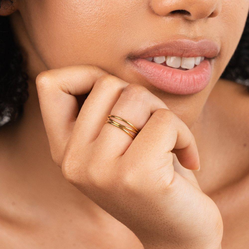 Gold Infinity Loop Ring - SANTORINI