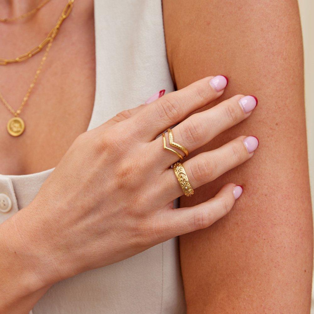 Harper Layered Wrap Ring - SANTORINI