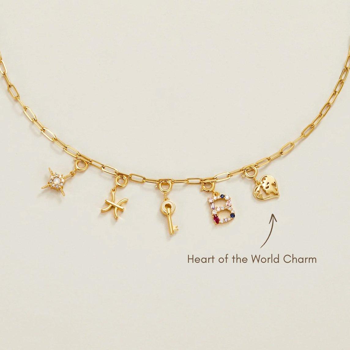 Heart of the World Charm - SANTORINI
