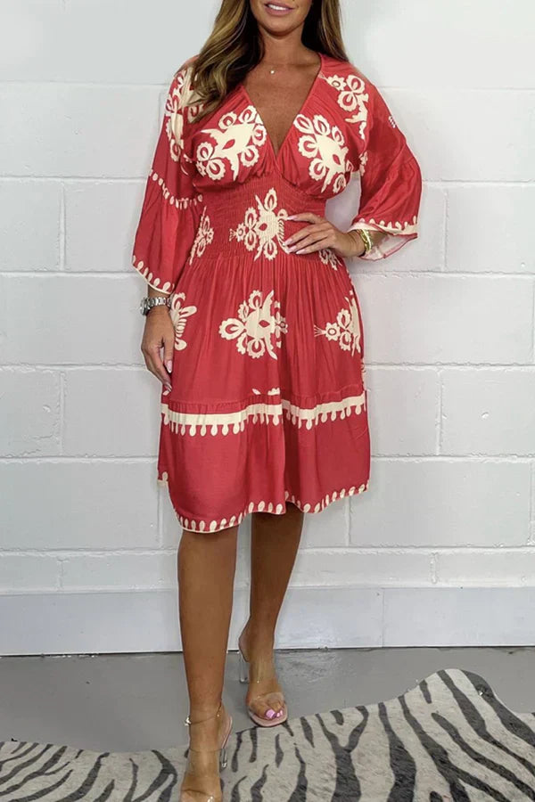 Boho Chic Embroidered Midi Dress | Elegant & Flowy