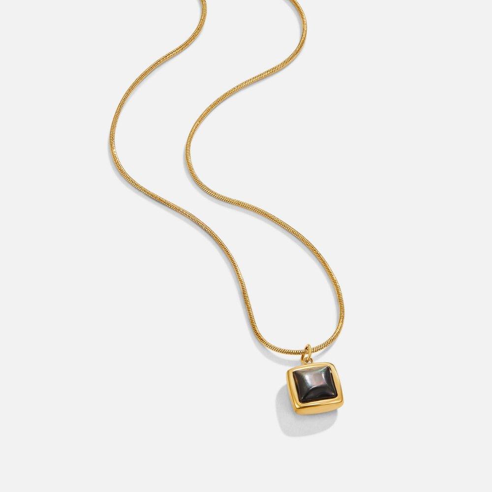 Riva Midnight Black Pendant Necklace - SANTORINI