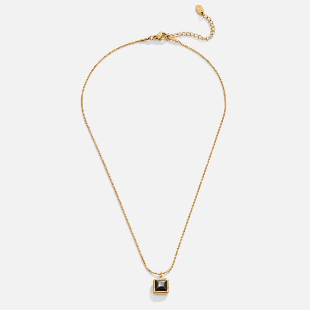 Riva Midnight Black Pendant Necklace - SANTORINI